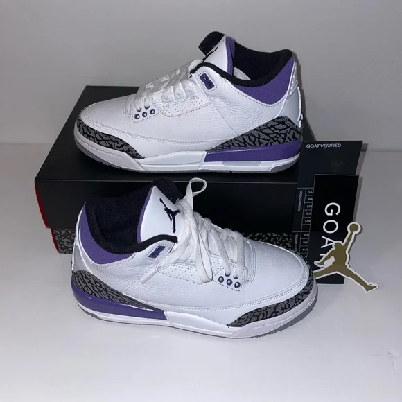 Air Jordan 3 “Dark Iris” (gs) 5.5y - Picture 1 of 6